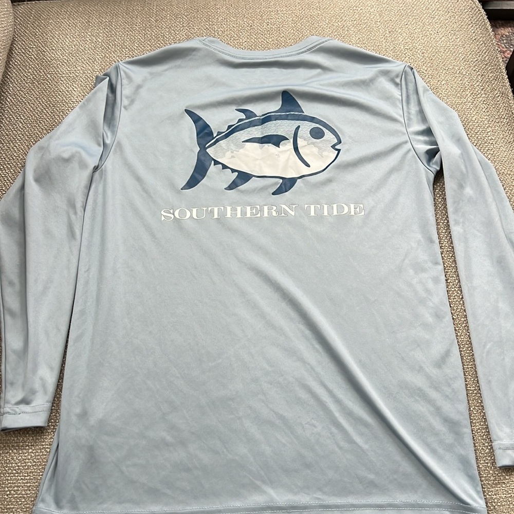 Boys, long sleeve performance style, southern Tide shirt